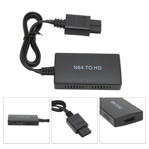 Convertidor de N64 a HDMI, 720P-1080P, negro