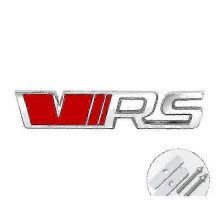 (Grill Red Silver) 3d Metal Vrs Logo Car Front Grill Emblem Badge Trunk Stiker For Skoda Octavia 3 2 A5 A7 Mk3 Mk2 Kodiaq Superb Fabia Accessories