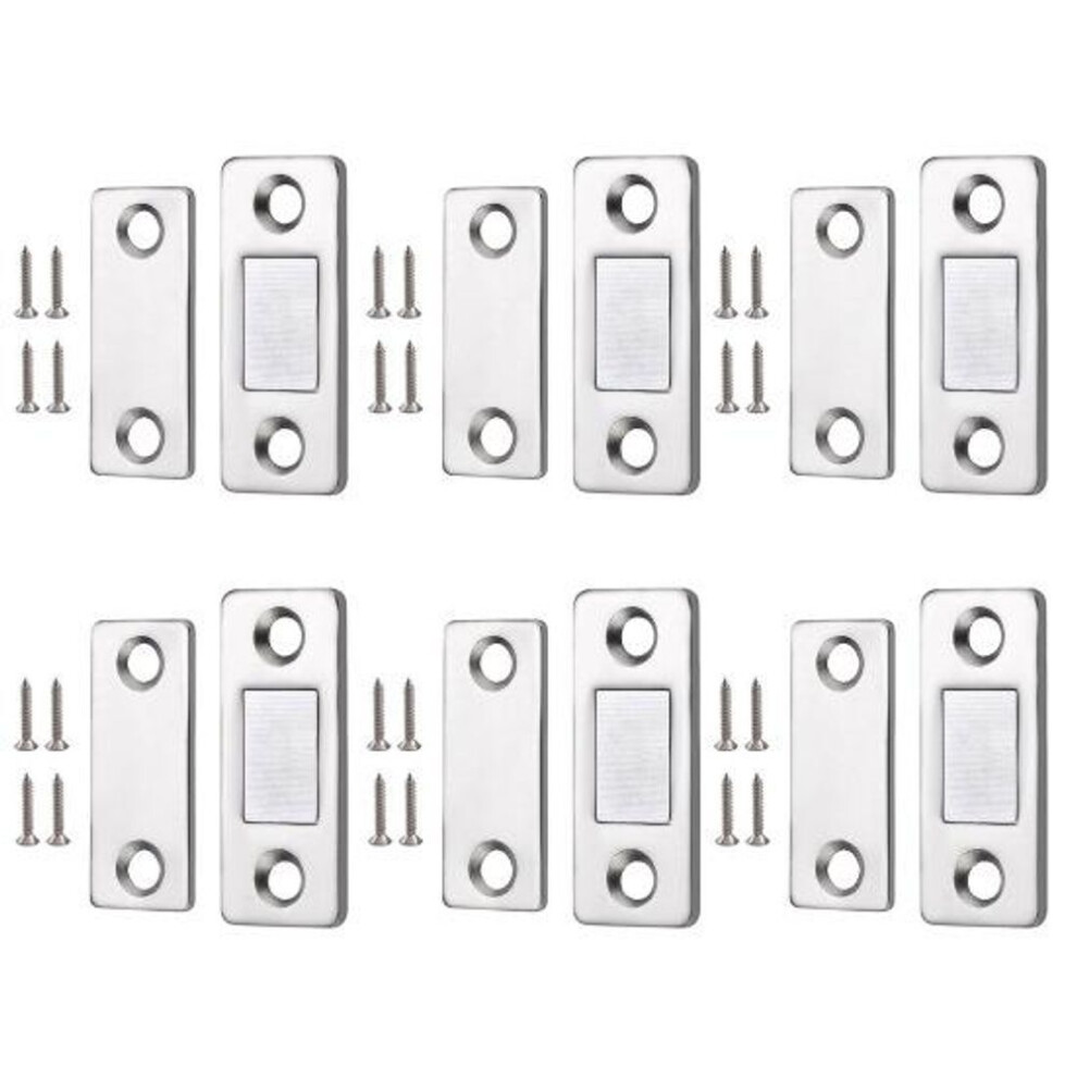 (6pcs) 6/10/15pcs Invisible Cabinet Door Magnet With Screw Ultra-thin Stainless Steel