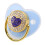 Herz-Rhinestone-Schnuller 6-18 Monate Blau PP/Silikon 13