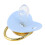 Herz-Rhinestone-Schnuller 6-18 Monate Blau PP/Silikon 14