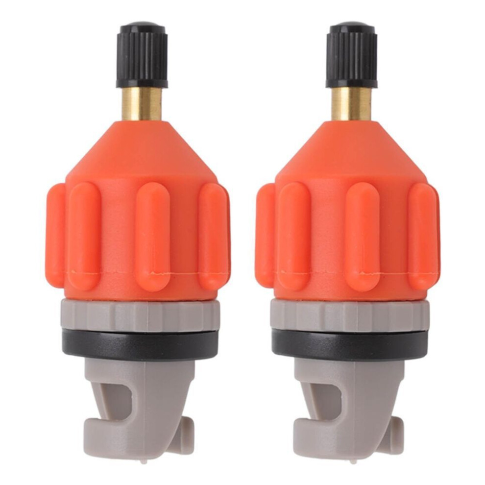 (orange) 2 Pcs Air Pump Inflation Adapter Paddle Board Nozzle Adapter Air Valve Connector For Kayak Assault