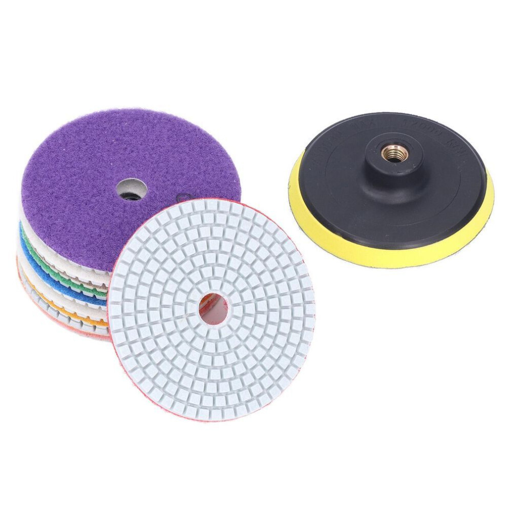 11pcs/set Diamond Polishing Pads Sanding Abrasive Disc With Backer Pad For Stone Tile Ceramic