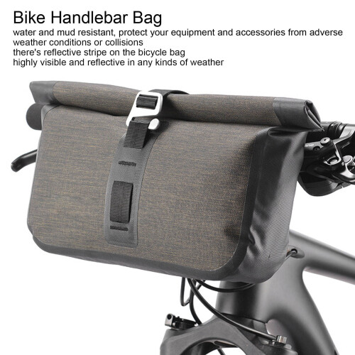 Fahrrad-Lenkertasche, 2,0 L, 20  10  9 cm, Schwarz 2