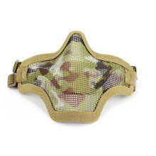Tactical Half Mask Comfortable Protective Mask Metal Mesh for Hunting War Games Cosplay Military Paintball Airsoft Accessories Cp