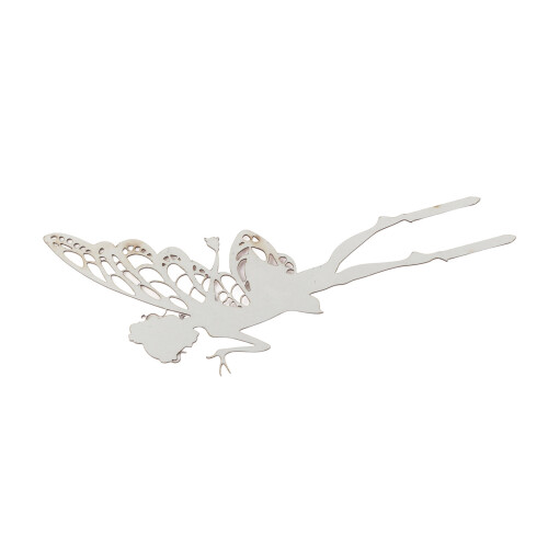 Braune Eisen-Gartenfee-Dekoration 26x27x1 cm 2