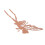 Braune Eisen-Gartenfee-Dekoration 26x27x1 cm 11