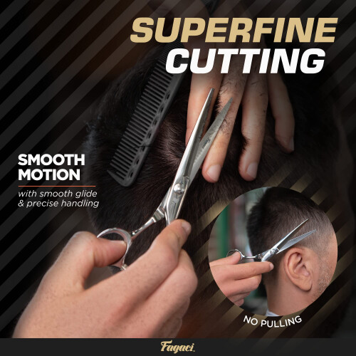 Tesoura de cabelo profissional de 7 polegadas com lminas extremamente afiadas Tesoura de corte de cabelo de ao 440C Durvel, movimento suave e 2