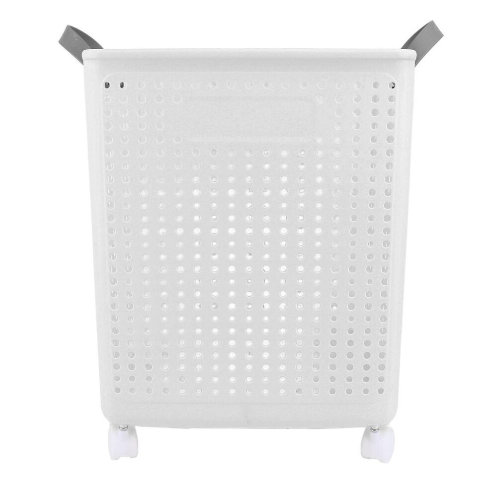 Foldable Laundry Basket With 4 Wheels Space Saving Portable Storage Hamper For Clothing Toys Home