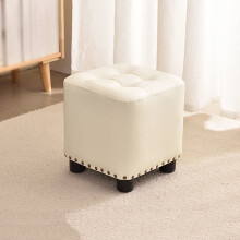 Small footstool ottoman with padded seat stool, faux leather sofa footrest for home bedroom – Ottoman footrest for ultimate comfort Ref: 3013