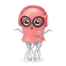 (Pink) Jellyfish Musical Glasses Interactive Toy For Kids With Lighting Relief Stress