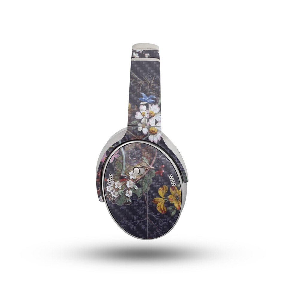 Carbon Fiber Headphone Skin Compatible With Bose Quietcomfort Headphones (2023) - Midnight Blossom - Premium 3M Vinyl Protective Wrap Decal Cover - Ea 198164717862
