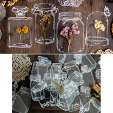20 piezas de marcadores de libros transparentes con flores secas de PET 30.8g