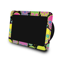 La peau en fibre de carbone compatible avec Amazon Echo Show 8 (3e g n ration 2023) - Candy Skulls - Premium 3M Vinyl Protective Wrap Decal Cover