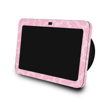 La peau en fibre de carbone compatible avec Amazon Echo Show 8 (3e gnration 2023) - Girafe rose - couverture de dcalcomanie de protection en v