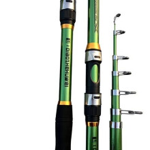 Fishing rod 2. 1m 3.6 m Carp fishing bait hard FRP Carbon fiber Telescopic fishing rod Fishing rod (Color : Green, Size : 2.7 m)