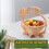 Cesta plegable de frutas de bambú 30272cm Madera 650g 12