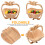 Cesta plegable de frutas de bambú 30272cm Madera 650g 4