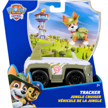 PAW PATROL - Trackerfigur med djungelbil, stabil grundbil (2025), autentisk leksak för barn 3 år och uppåt