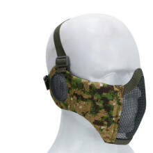 Tactical Airsoft Masks Metal Steel Mesh Ear Protection E Field Hunting Military War Games Tactical Shooting Paintball Mask/Pg/One Size
