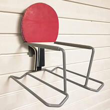 Wallmounted metal tennis racket holder, storage for 4 rackets  6 balls Ref: 5939