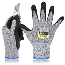 DEX FIT Level 5 Cut Resistant Gloves Cru553-3D-Comfort Fit Firm Grip Thin & Lightweight Touchscreen Compatible Durable Breathable Machine W
