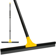 Bodenwischer fr die Reinigung von Beton und Fliesen, 61 cm Gummi-Wischerbesen, groer, robuster Wasserschaber mit 152,4 cm langem Griff fr Garage,