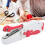 Portable Handheld Sewing Machine Mini Double Needle DIY Red, 24.5x7cm 15