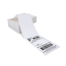 L LIKED 1000 Etichette Fanfold 4"""" x 6"""" Etichette termiche dirette con linea perforata per stampanti termiche - Compatibile con stampante Zebra