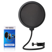Professioneller Mikrofon-Pop-Filter-Schutz, Mikrofon-Windmaske, Schutzschirm fr Blue Yeti und jedes andere Mikrofon. Doppellagiger Wind-Pop-Schutz m