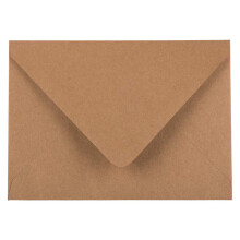 JAM PAPIR A6 V-Flap invitationskonvolutter - 4 3/4 x 6 1/2 - Brun Kraft Genbrugt - 50/pak.