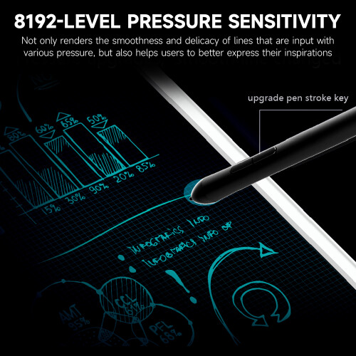 Graphics Tablet with 8192 Pressure Levels, 215x135mm, Grey 1