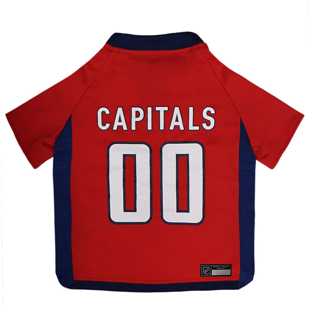 Photos - Football Kit Pets First NHL Washington Capitals Jersey for Dogs & Cats X-Small. - Let Your Pet Be A Real NHL Fan! CAP-4006-XS