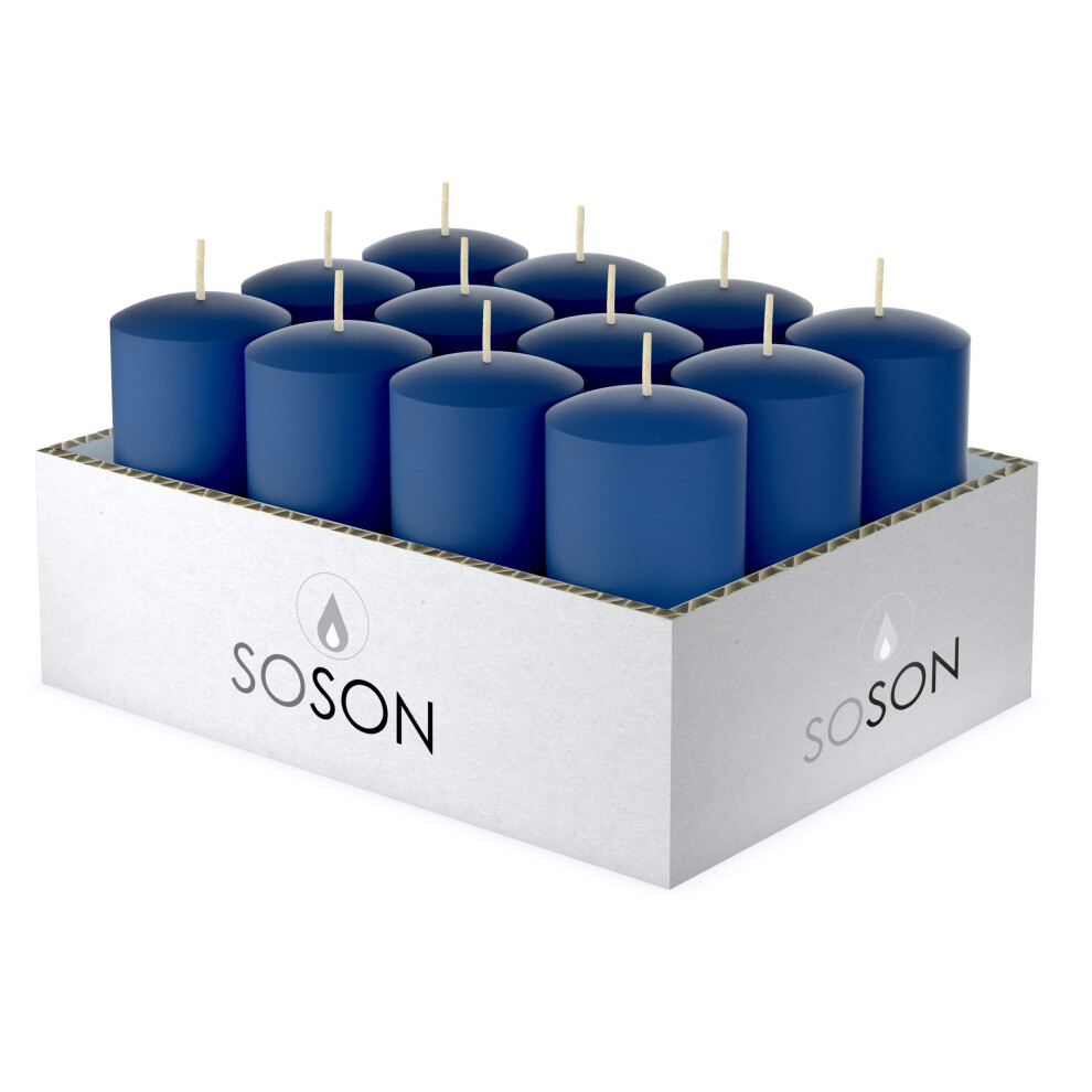 Simply Soson Votive Candles Bulk  24 Blue Votive Candles  10 Hours Burn time  Small Candles  Bulk Candles  Unscented Candles  Candle Votives for Weddi-image-OPC-PH556HP-NEW