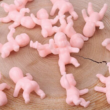 XINHUIDALSQ 1.2" Mini Plastic King Cake Babies voor Baby Shower Spel/Feest Favor