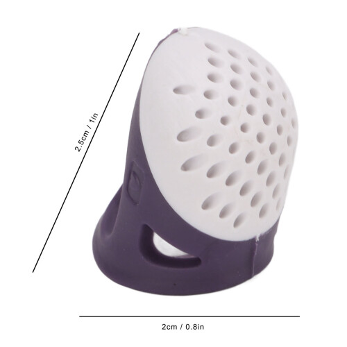 Purple Silicone Thimble for Sewing Quilting – Breathable, 2x2.5cm 2