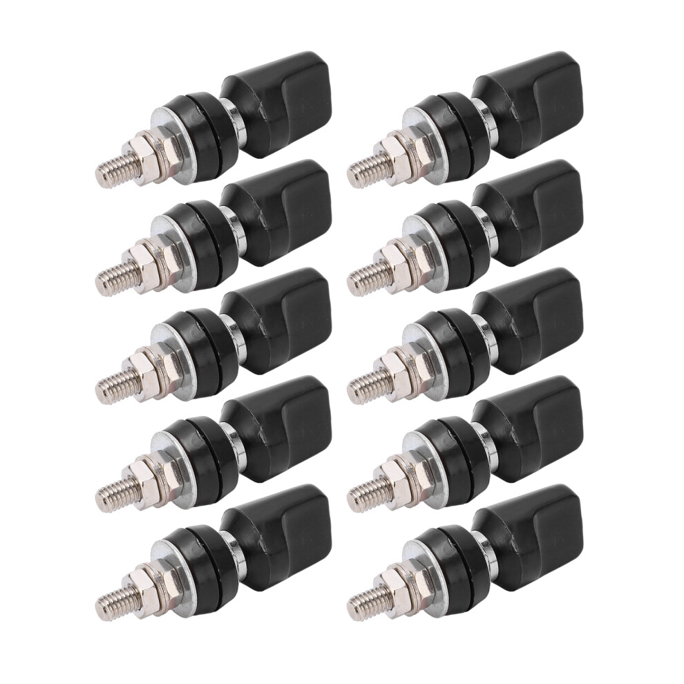 J.50019 (1) M6 60A Nickel Brass Binding Post Separator With 4Mm Banana Plug Noir 8431329353270