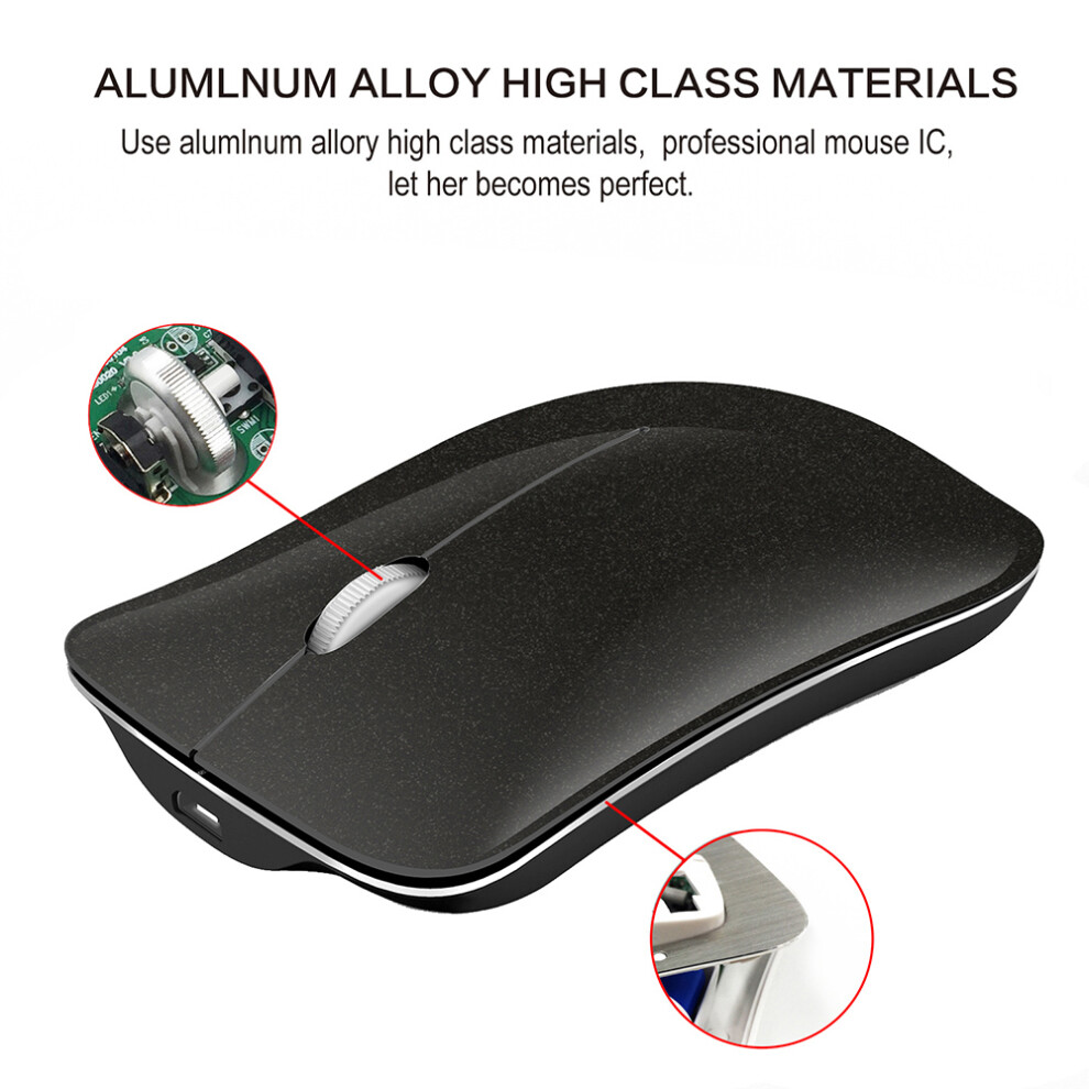 T23 Wireless Ergonomic Mouse 1600Dpi, 400Mah Rechargeable 75G Black 9351329353690
