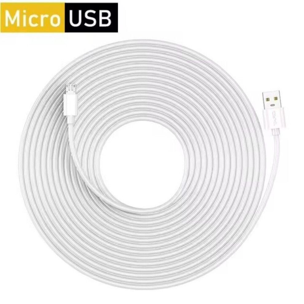 (white, 5M) 1m/3m/5m/10m Extra Long Micro Usb Fast Charging Cable For Samsung Xiaomi Android Phones Camera Monitor Power Bank Data Cord