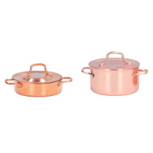 2 pièces en alliage – casserole pour maison de poupée à l'échelle 1:12, pot miniature