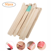 50PCS Wooden Waxing Wax Spatulas Hair Removal Applicators for Facial, Body