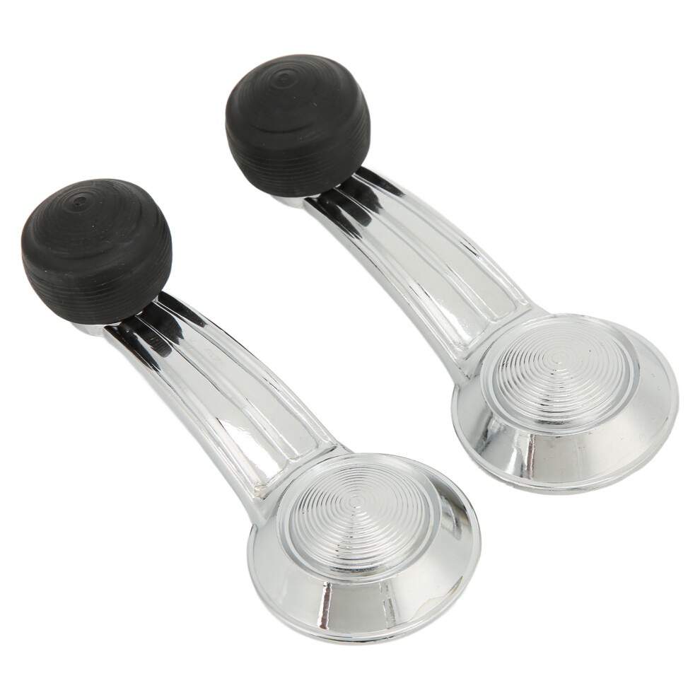 2Pcs Chrome Metal Door Window Crank Handle Replacement For Classic Cars 9311329361927