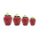 Conjunto de 4 Canisters em Forma de Morango, 83501 por ACK 1