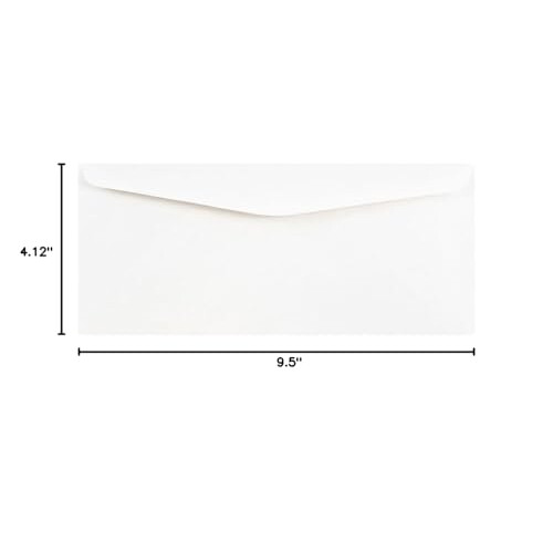 Envelopes comerciais JAM PAPER #10 - 4 1/8 x 9 1/2 - Branco - 25/pacote 2