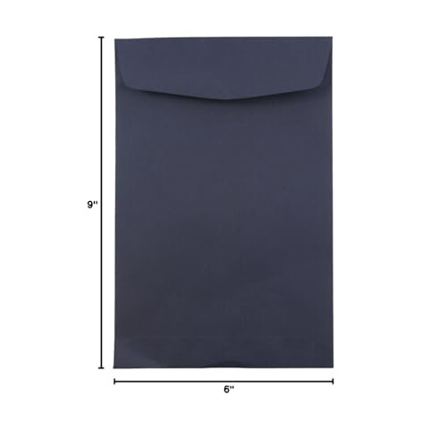 JAM PAPER 6 x 9 Open End Catalog Premium Envelopes - Navy Blue - 25/Pack 2