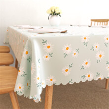 Tablecloth Washable PVC Modern Plastic Rectangular Garden 100x160cm Little Daisy
