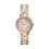 Fossil Fossil Γυναικείο Ρολόι Virginia Quartz Inox και Ακετάτη, Ροζ Χρυσό/Λευκό Κέρας (Μοντέλο: ES3716) 1