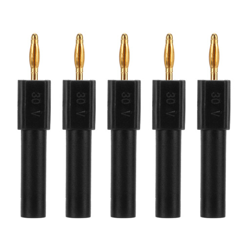 J.20011 5 pièces 2mm-4mm fiche banane noire 36 A 1