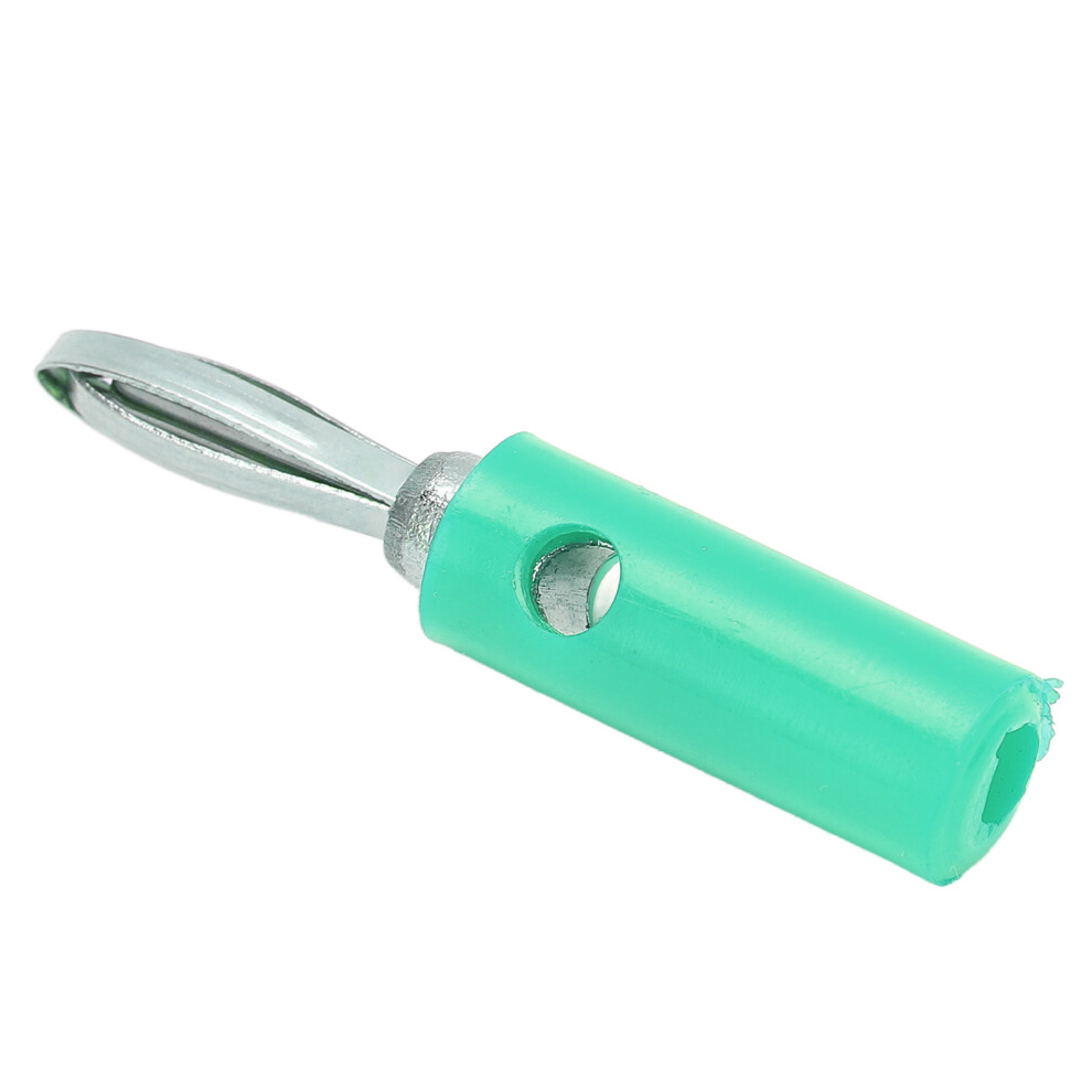 Jt-002 4Mm Banana Plug Solder-Free Connector Green, Nickel Brass 9321329366341
