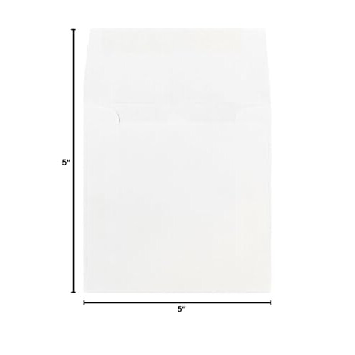 JAM PAPER 5 x 5 Square Invitation Envelopes - White - Bulk 250/Box 2